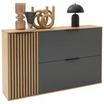 HÄNGESCHUHSCHRANK 140/83/31 cm  - Eiche Bianco/Eichefarben, Design, Holz/Holzwerkstoff (140/83/31cm) - Dieter Knoll