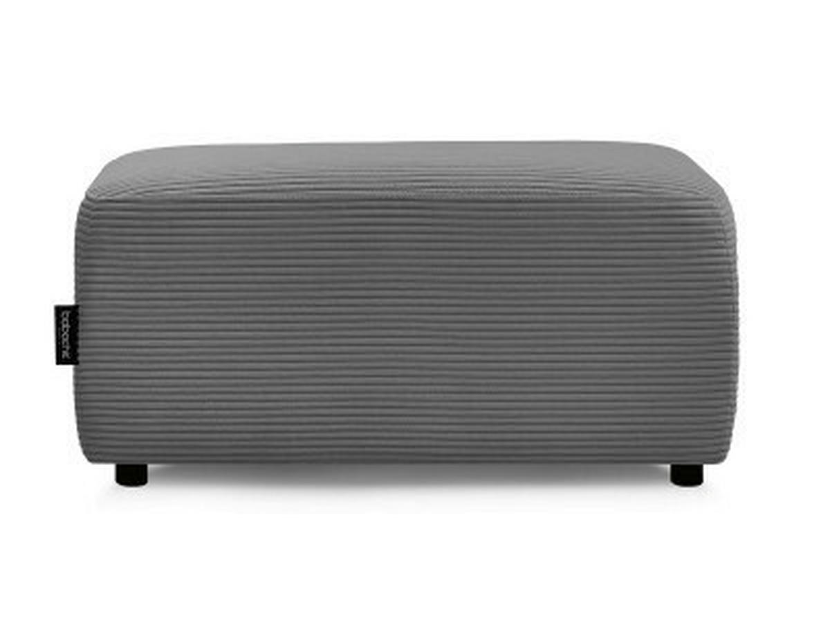 HOCKER ATILLA Cord Dunkelgrau  - Dunkelgrau/Schwarz, MODERN, Kunststoff/Textil (92/44/48cm)