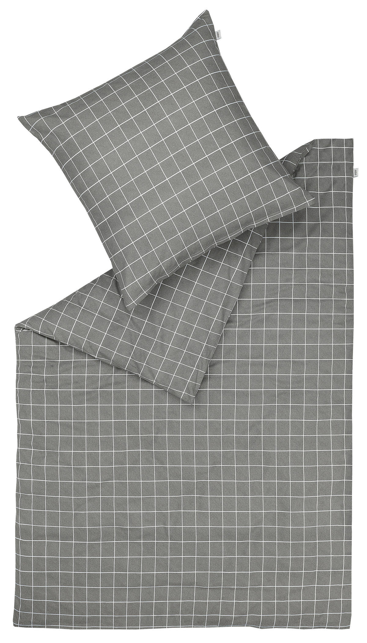 WENDEBETTWÄSCHE SW-JUST Flanell 155/220 cm  - Grau, Basics, Textil (155/220cm) - Schöner Wohnen