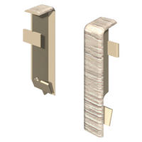 SOCKELLEISTENVERBINDUNGSSTÜCK Grau, Eschefarben  - Eschefarben/Grau, KONVENTIONELL, Kunststoff (1.6/1.2/5.9cm) - Egger Holzwerkstoffe