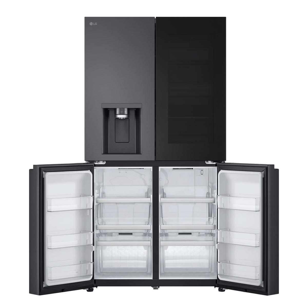 SIDE-BY-SIDE 91,4/179,2/72,9 cm GMG960EVJE  - Schwarz, Basics, Glas/Kunststoff (91,4/179,2/72,9cm) - LG