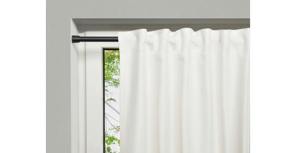 KLEMMSTANGE 120-220 cm - Schwarz, Design, Metall (120-220cm) - Homeware