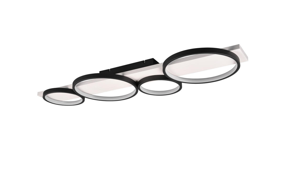 LED-DECKENLEUCHTE Medera 100/34,5/8 cm   - Schwarz/Weiß, Design, Holz/Metall (100/34,5/8cm) - Trio Leuchten