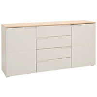 SIDEBOARD Swim 165/80/40 cm 4 Schublade(n)  - Kaschmir/Schwarz, Design, Holzwerkstoff/Kunststoff (165/80/40cm) - MID.YOU