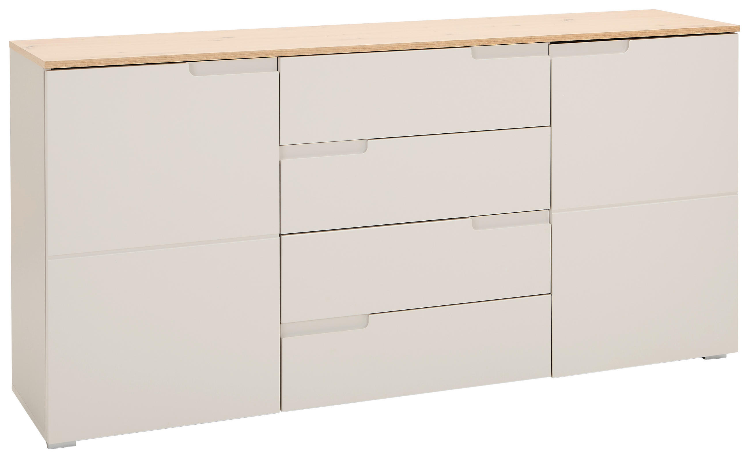 Mid.you Sideboard Swim Kaschmir, Eiche Artisan 165x80x40 cm