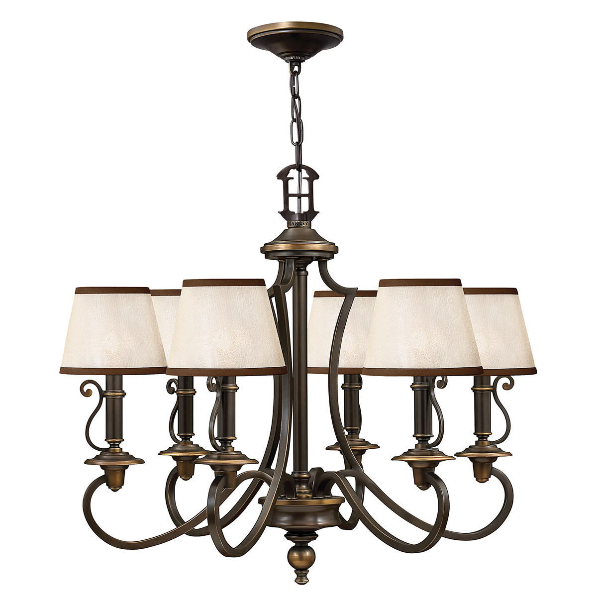 KRONLEUCHTER Elstead Plymouth 70.5/67.6 cm   - Bronzefarben, ROMANTIK / LANDHAUS, Metall (70.5/67.6cm) - Elstead Lighting
