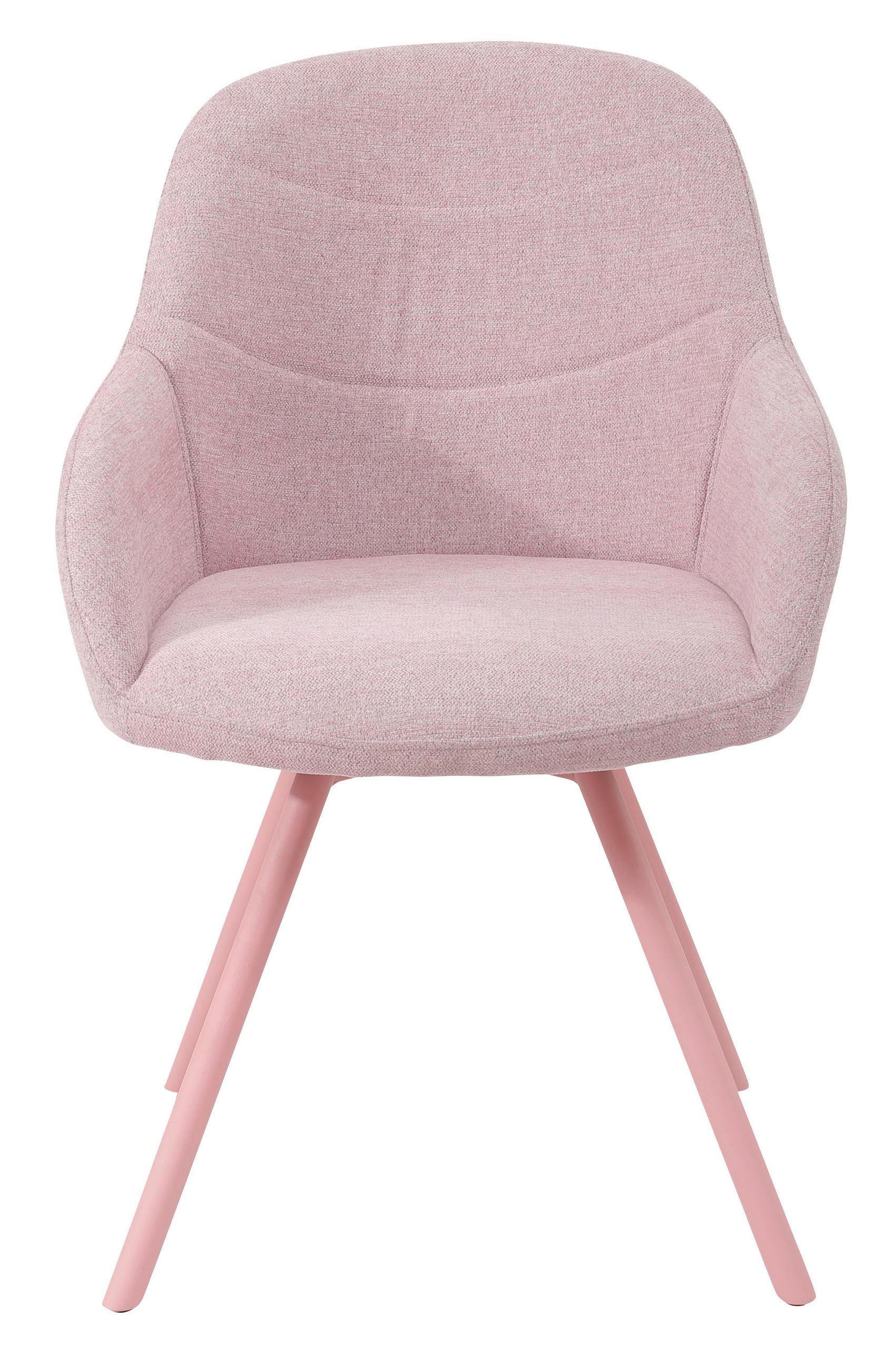 STUHL - Pink, Design, Textil/Metall (57/84,5/61cm) - Carryhome