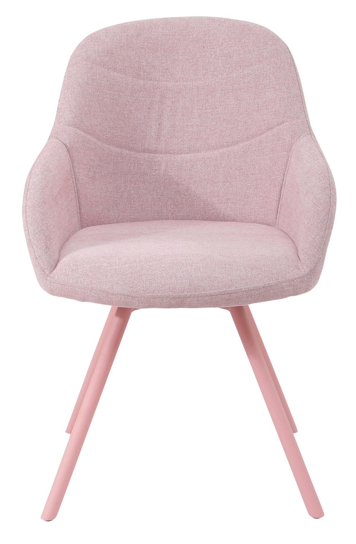 STOL, kovina, tekstil pink  - pink, Design, kovina/tekstil (57/84,5/61cm) - Carryhome