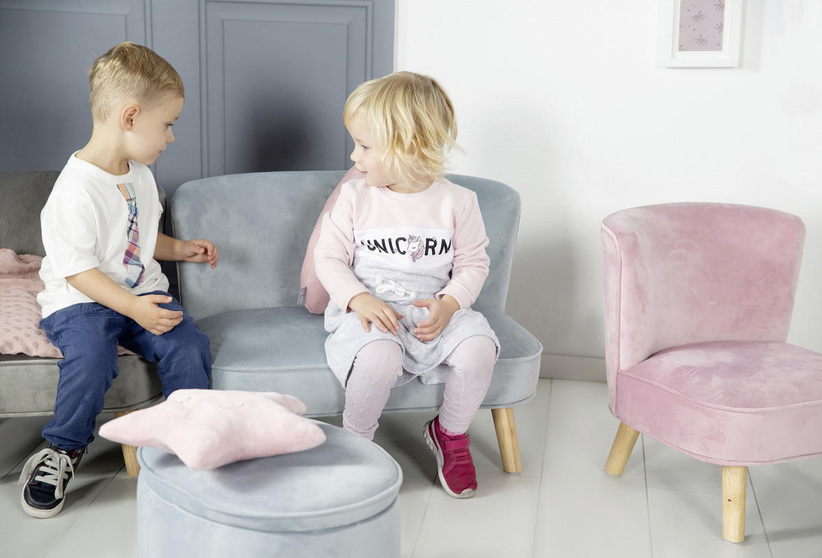 KINDERSOFA - Hellblau, Basics, Textil (70/50/48cm) - Roba