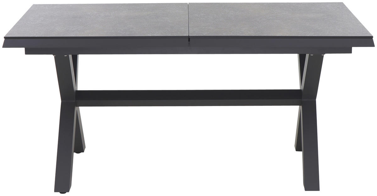 GARTENTISCH 160-200/90/77 cm Metall rechteckig  - Anthrazit/Titanfarben, Basics, Kunststoff/Metall (160-200/90/77cm) - Siena Garden