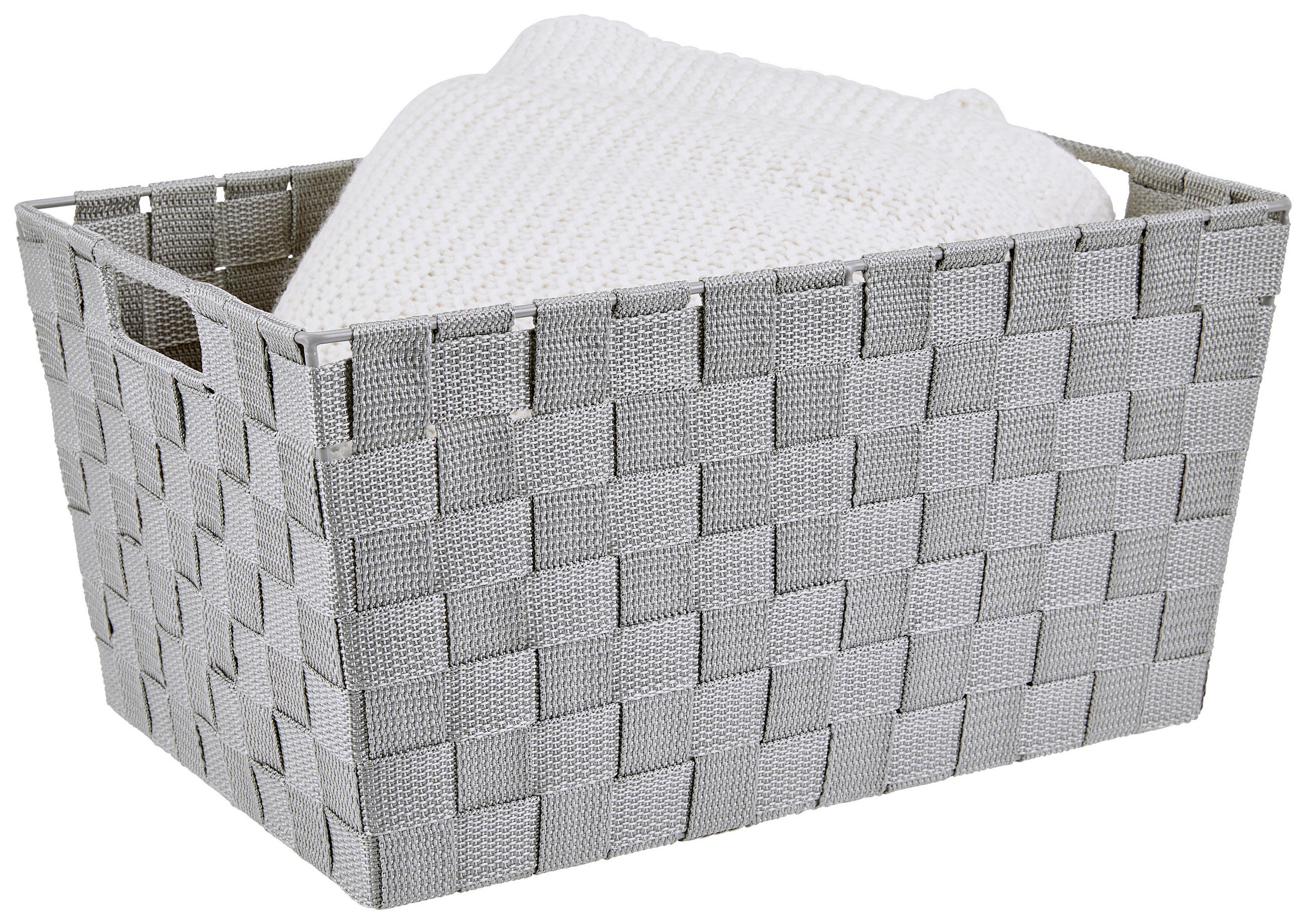 Aufbewahrungskorb Carolyn 38x26 Cm Kunststoff Grau