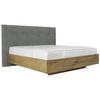 BOXSPRINGBETT 180/200 cm  in Grau, Wildeiche  - Wildeiche/Grau, Natur, Holz/Textil (180/200cm) - Valnatura