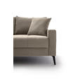 ECKSOFA  in Cord Taupe  173/280 cm  - Taupe/Schwarz, KONVENTIONELL, Textil/Metall (173/280cm) - Hom`in