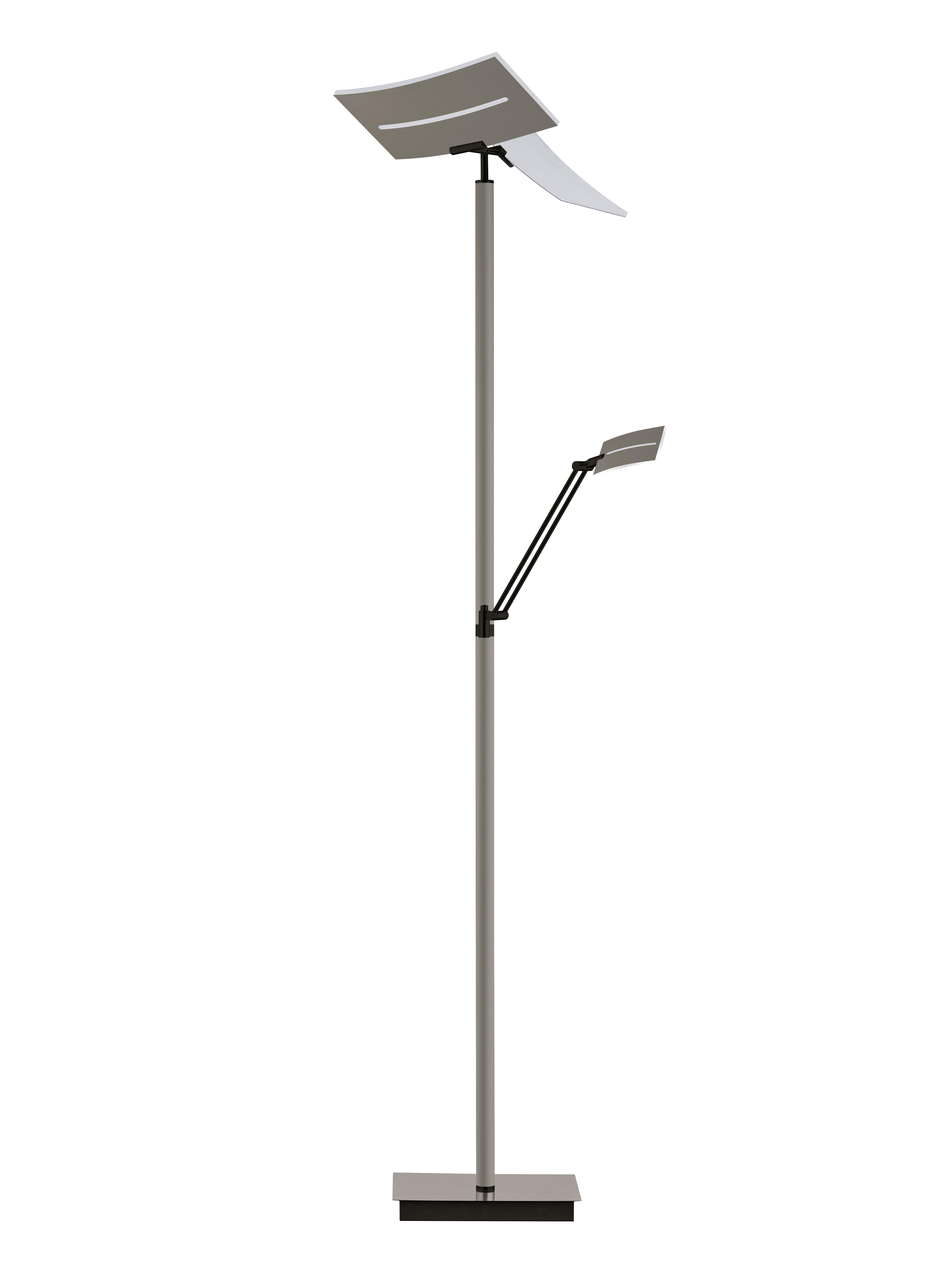 LED-STEHLEUCHTE 50/185 cm    - Taupe, Basics, Metall (50/185cm) - Hell
