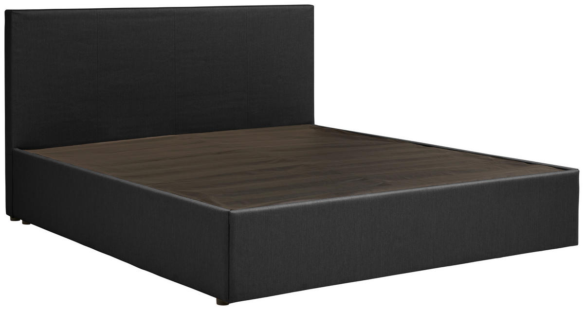 BOXBETT 180/200 cm  in Grau  - Schwarz/Grau, Basics, Holz/Holzwerkstoff (180/200cm) - P & B