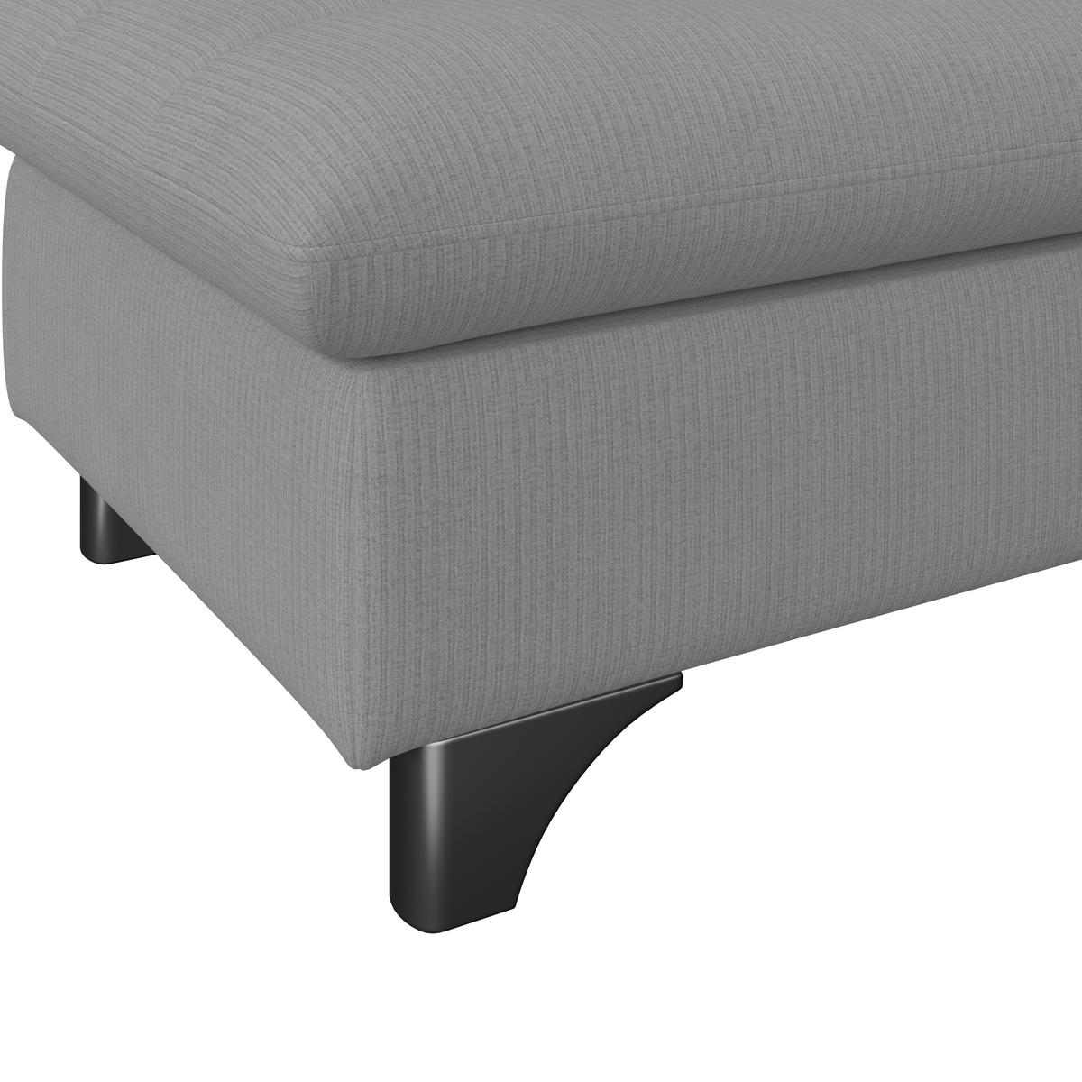 HOCKER Chenille Grau  - Chromfarben/Grau, KONVENTIONELL, Textil/Metall (108/46/108cm) - Livetastic