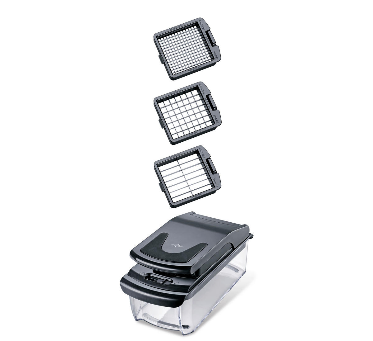 GEMÜSESCHNEIDER FIX PLUS  - Schwarz, Basics, Kunststoff/Metall (27,5/11/12cm) - KÜCHENPROFI