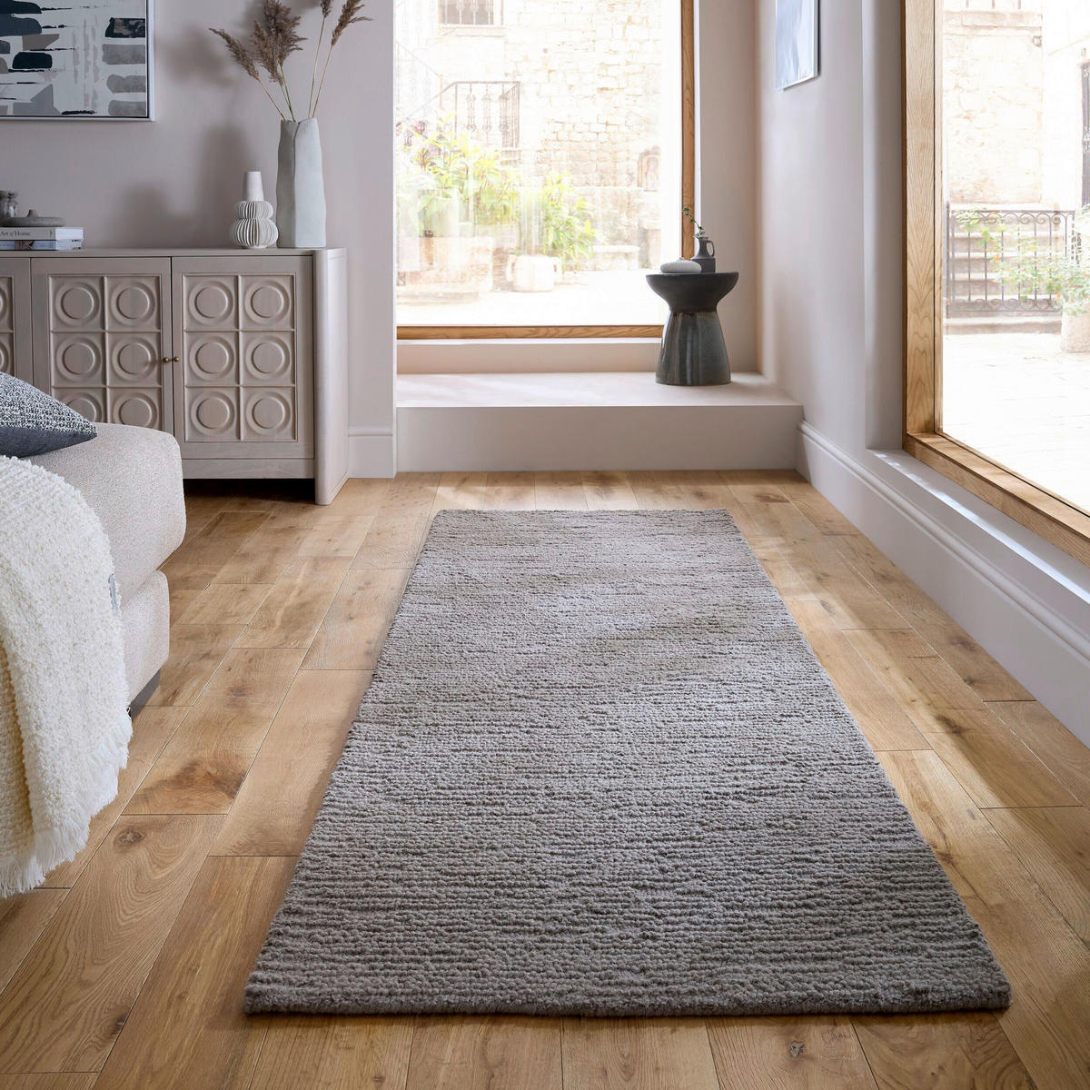BĚHOUN, 80/230 cm, šedá - šedá, Moderní, textil (80/230cm) - Flair Rugs
