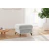 HOCKER Flachgewebe Hellgrau  - Hellgrau/Schwarz, KONVENTIONELL, Textil/Metall (58/50/58cm) - Sit & More