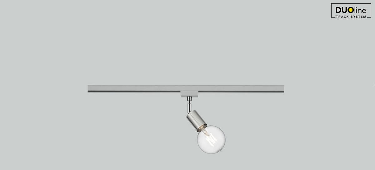 SCHIENENSYSTEM-STRAHLER - Nickelfarben, Basics, Metall (4/13cm) - Trio Leuchten