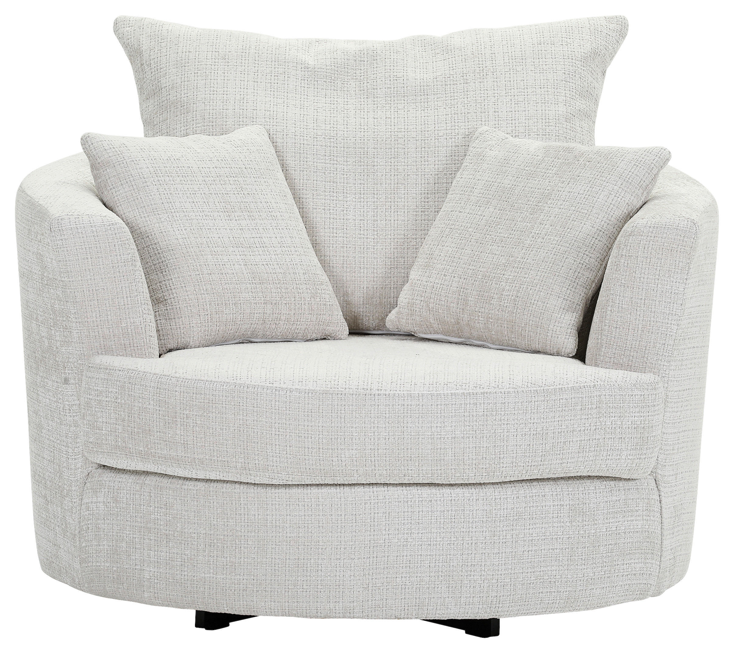 SESSEL in Chenille Creme  - Creme/Schwarz, KONVENTIONELL, Textil/Metall (115/72/115cm) - Carryhome