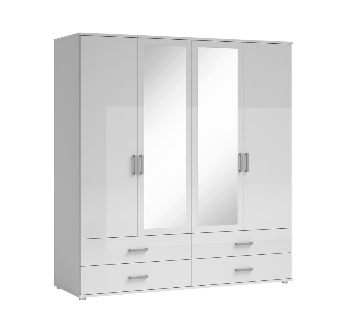 ORMAR ZA ODJEĆU     - bijela/boje aluminija, Konvencionalno, drvni materijal/plastika (180/190/51cm) - Ti'me
