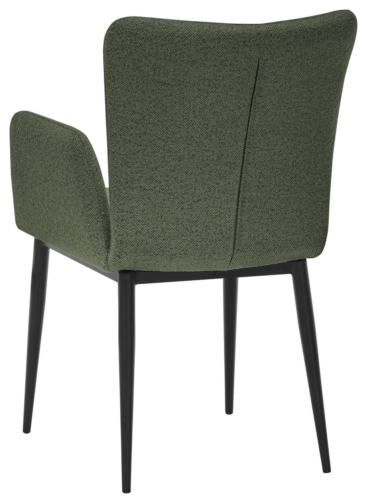 ARMLEHNSTUHL  in Stahl Bouclé  - Schwarz/Grün, Trend, Textil/Metall (57/86/61,5cm) - SetOne by Musterring