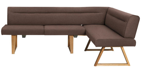 ECKBANK 230/170 cm in Braun, Eichefarben - Eichefarben/Braun, KONVENTIONELL, Holz/Textil (230/170cm) - Moderano