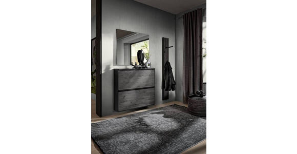 GARDEROBE 3-teilig in 133/195/20 cm - Anthrazit, Design, Glas/Holz (133/195/20cm) - Johann Jakob