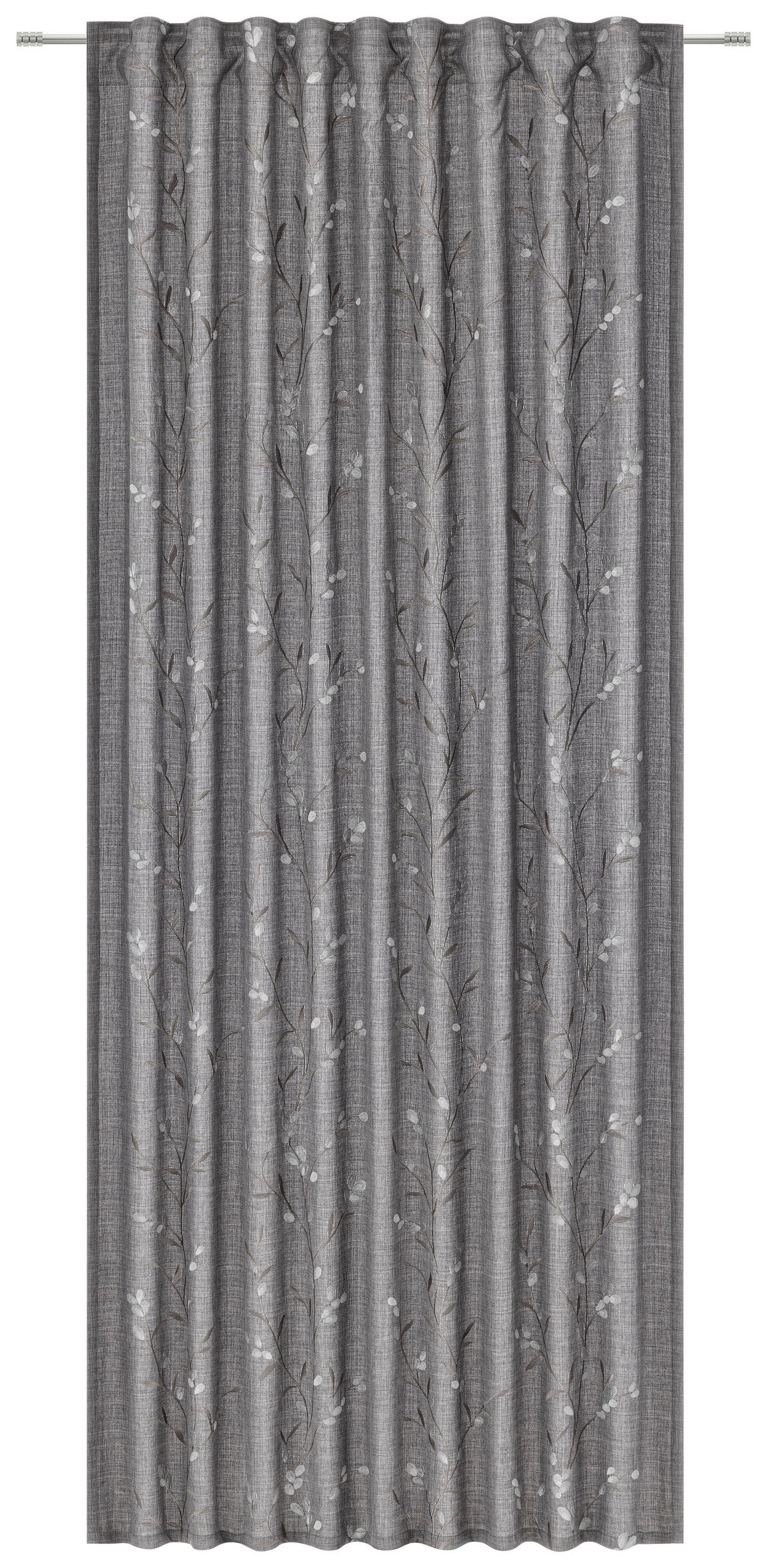 FERTIGVORHANG blickdicht  - Dunkelgrau/Grauweiss, Konventionell, Textil (140/245cm) - Esposa