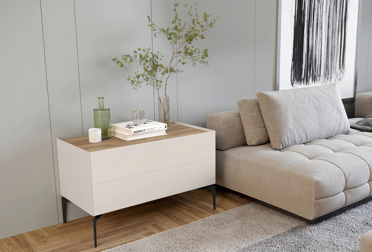 TV KOMODA kašmir  - kašmir, Dizajnerski, metal/pločasti materijal (90/56/47cm) - Voleo