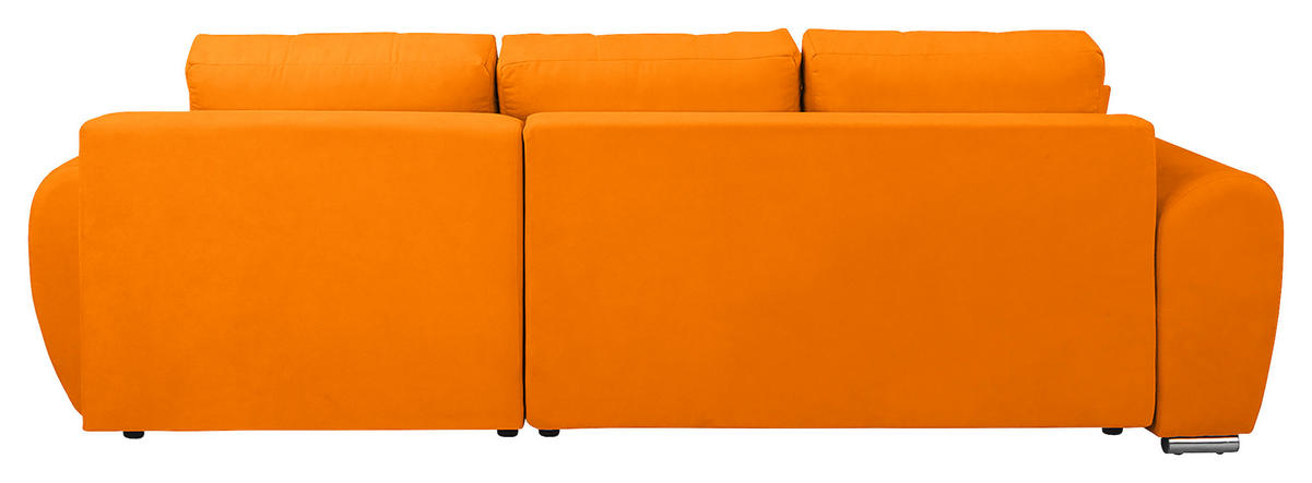 ECKSOFA in Mikrofaser Gelb  - Gelb/Silberfarben, Design, Textil/Metall (256/175cm) - Livetastic