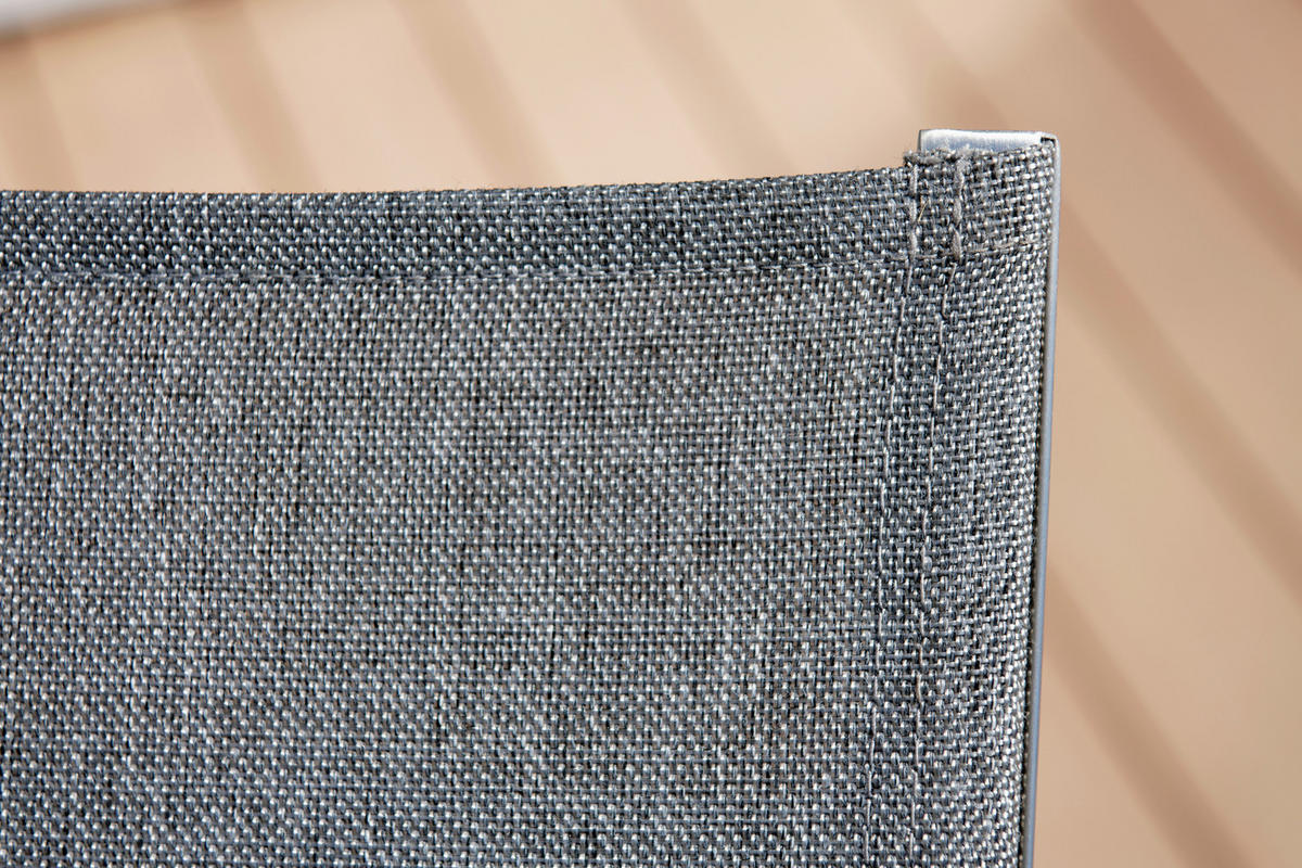 GARTENLIEGE 71/38/200 cm  - Edelstahlfarben/Grau, KONVENTIONELL, Textil/Metall (71/38/200cm) - Stern