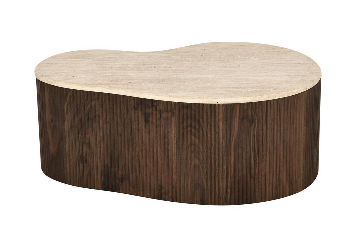 COUCHTISCH 90/60/34 cm Freiform Walnussfarben  - Walnussfarben, Design, Holzwerkstoff (90/60/34cm) - MID.YOU