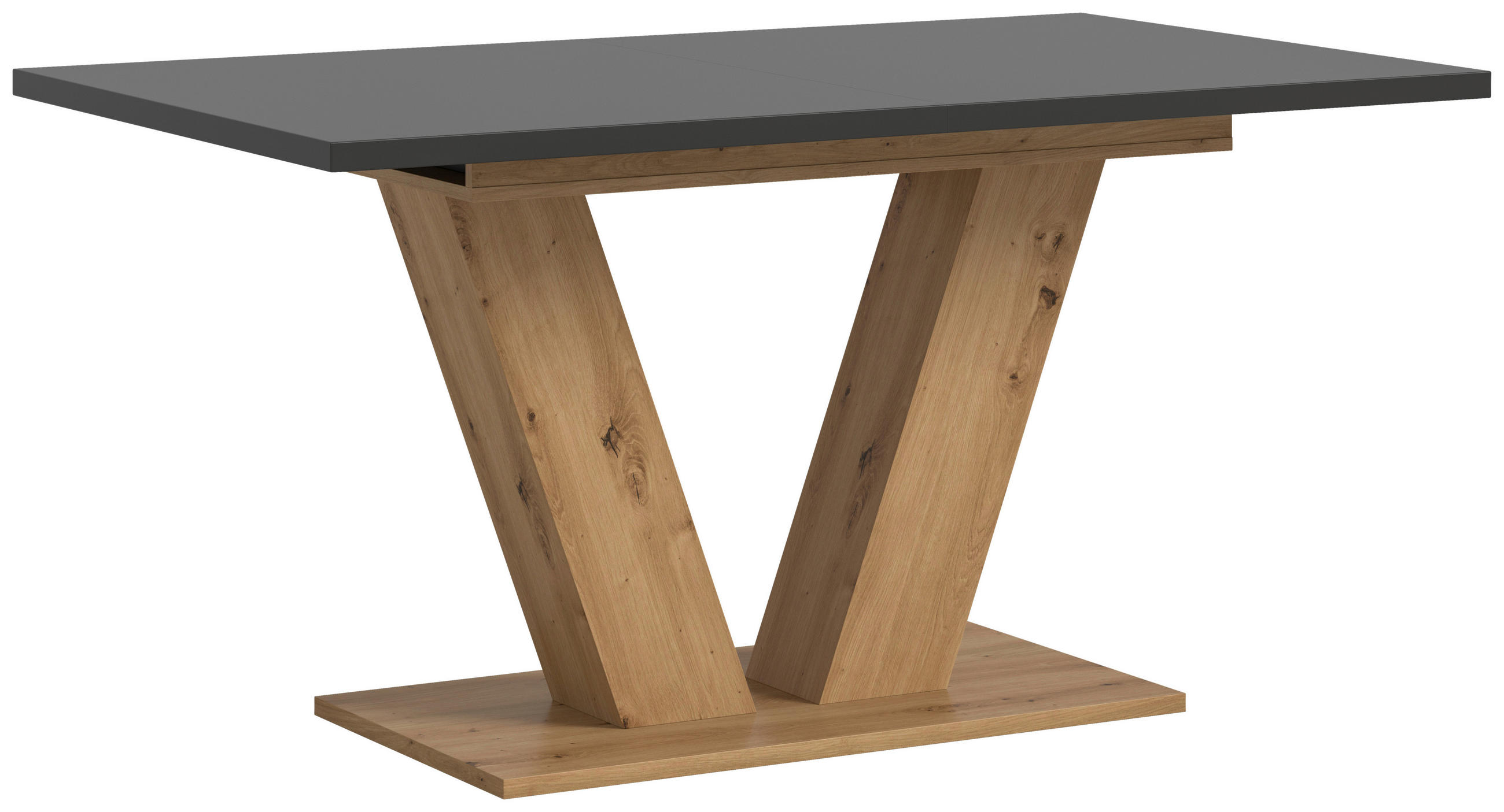 AUSZIEHTISCH Grau rechteckig  ausziehbar  - Eiche Artisan/Grau, Trend, Holzwerkstoff (150-190/76/90cm)