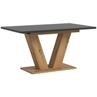 AUSZIEHTISCH Grau rechteckig  ausziehbar  - Eiche Artisan/Grau, Trend, Holzwerkstoff (150-190/76/90cm)