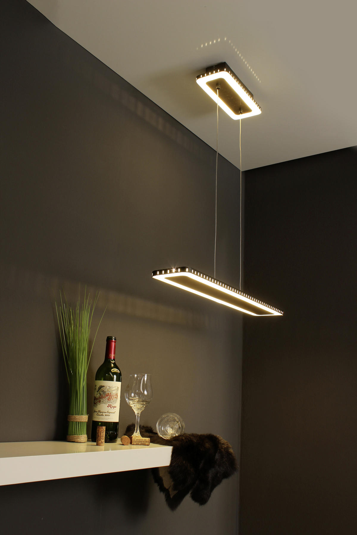 LED-HÄNGELEUCHTE Solaris 70/12/120 cm   - Goldfarben/Schwarz, Design, Metall (70/12/120cm)
