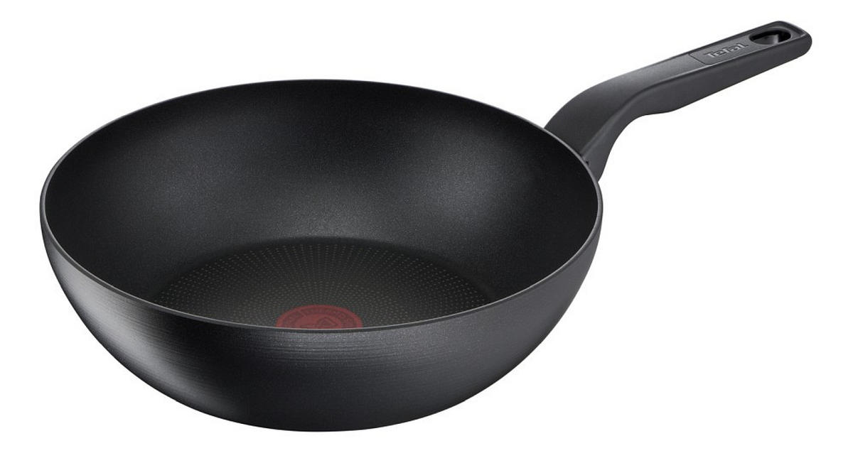 WOKPFANNE HARD TITANIUM PRO 28 cm  - Schwarz, Basics, Metall (28cm) - Tefal
