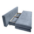 SCHLAFSOFA Flachgewebe Blau  - Chromfarben/Blau, Design, Kunststoff/Textil (196/74/90cm) - Carryhome