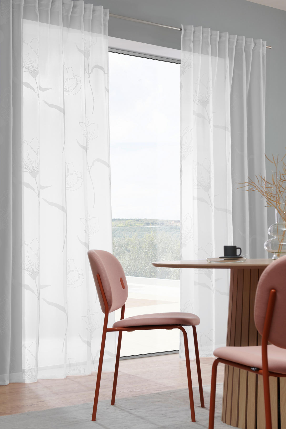 GOTOVA ZAVESA bela - bela, Konvencionalno, tekstil (140/245cm) - Esposa