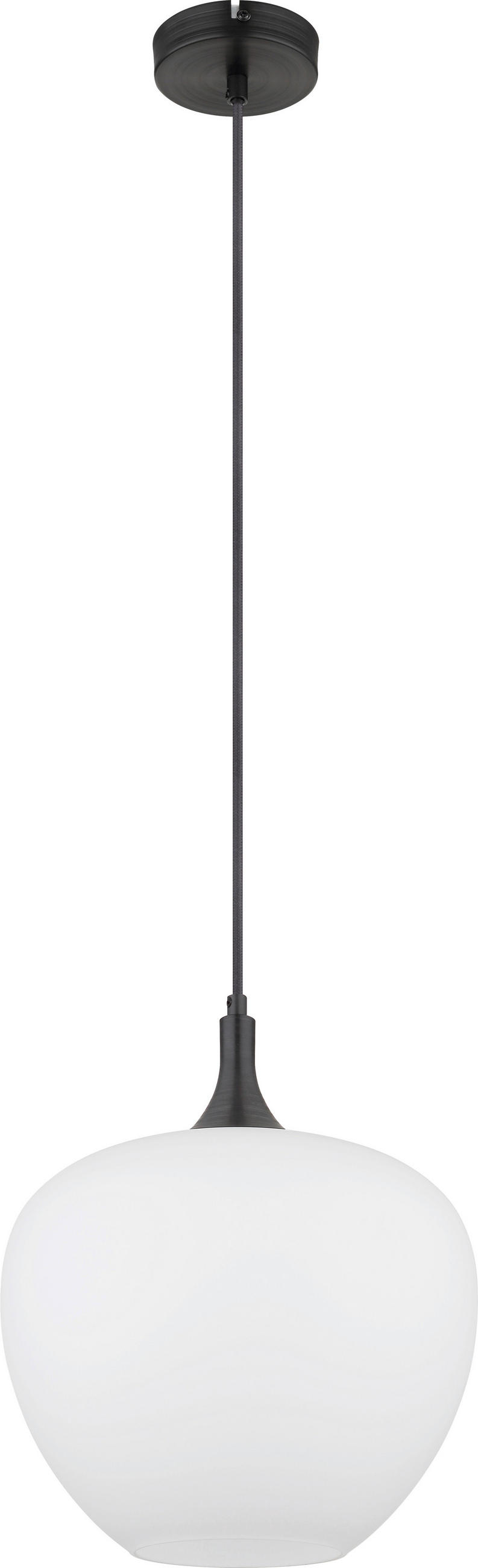 LAMPĂ SUSPENDATĂ 29/120 cm  - alb/negru, Basics, sticlă/metal (29/120cm) - Novel