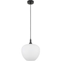 LAMPĂ SUSPENDATĂ 29/120 cm  - alb/negru, Basics, sticlă/metal (29/120cm) - Novel