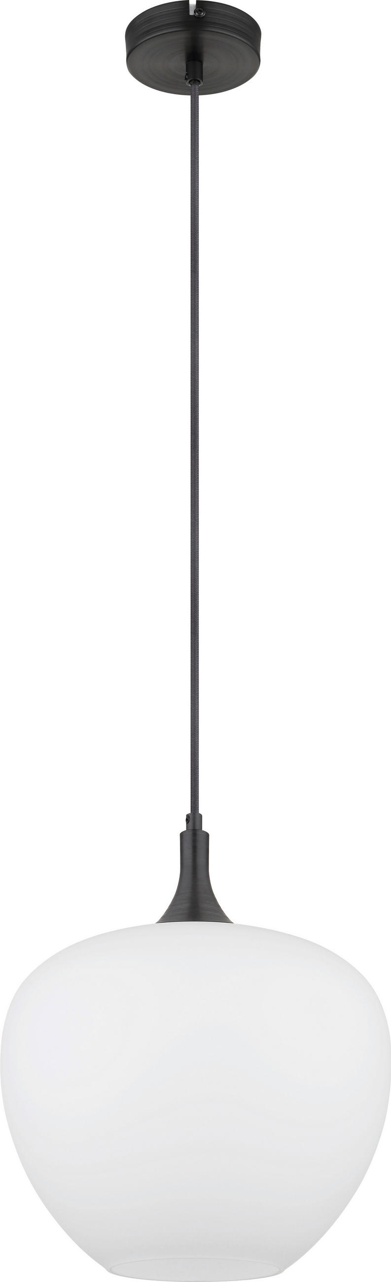 LAMPĂ SUSPENDATĂ 29/120 cm  - alb/negru, Basics, sticlă/metal (29/120cm) - Novel