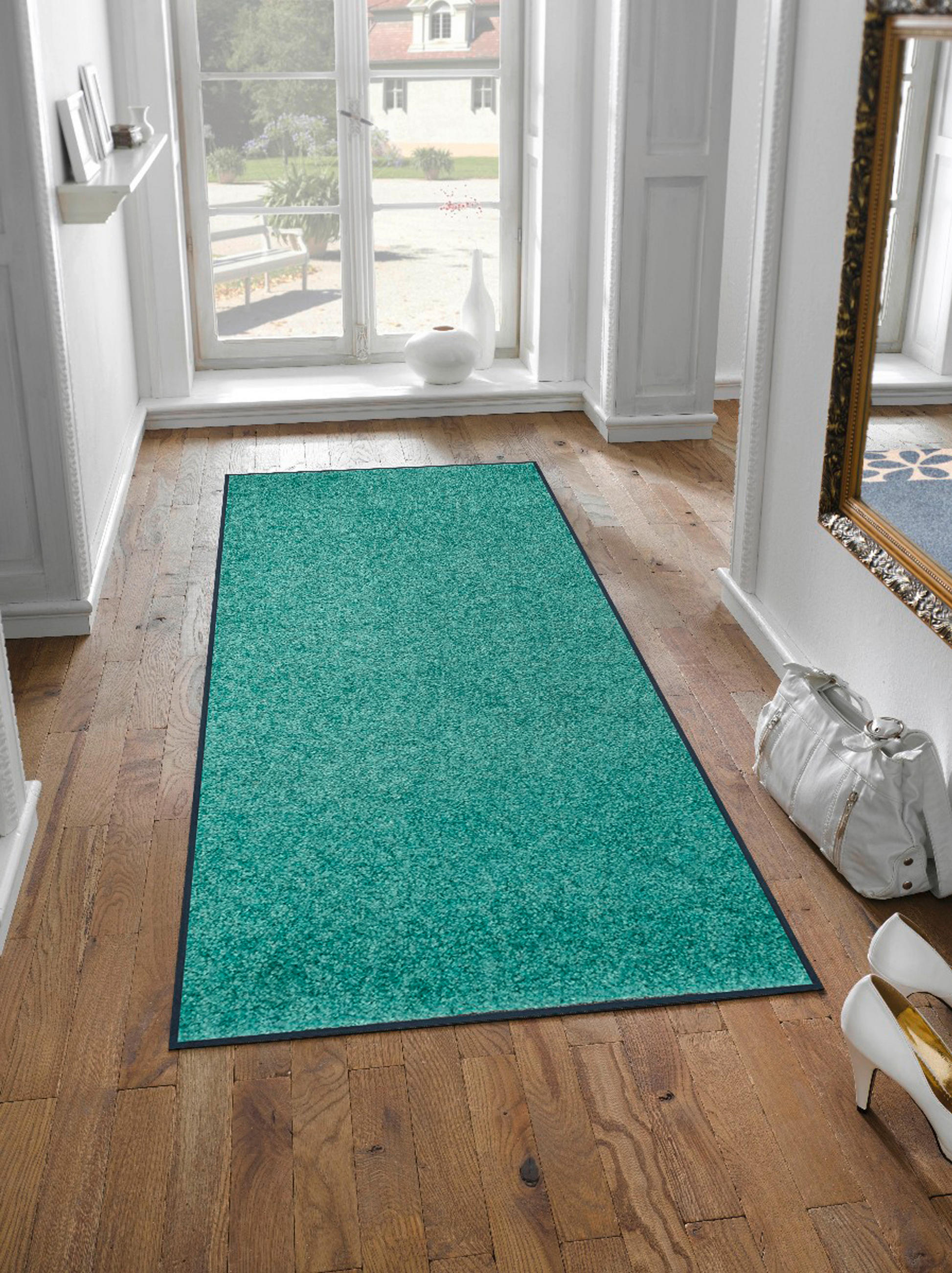 TRAVERSĂ - verde salvie, Konventionell, plastic/textil (75/190cm) - wash+dry