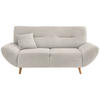 3-SITZER-SOFA in Bouclé Weiß  - Wildeiche/Weiß, KONVENTIONELL, Holz/Textil (205/81/90cm) - MID.YOU