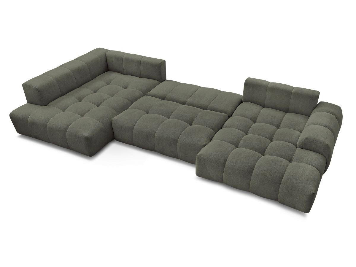 ECKSCHLAFSOFA EVEREST  mit Rücken echt, Armteil links, Armteil rechts Flachgewebe Grün  - Schwarz/Grün, MODERN, Kunststoff/Textil (212/423/198cm)