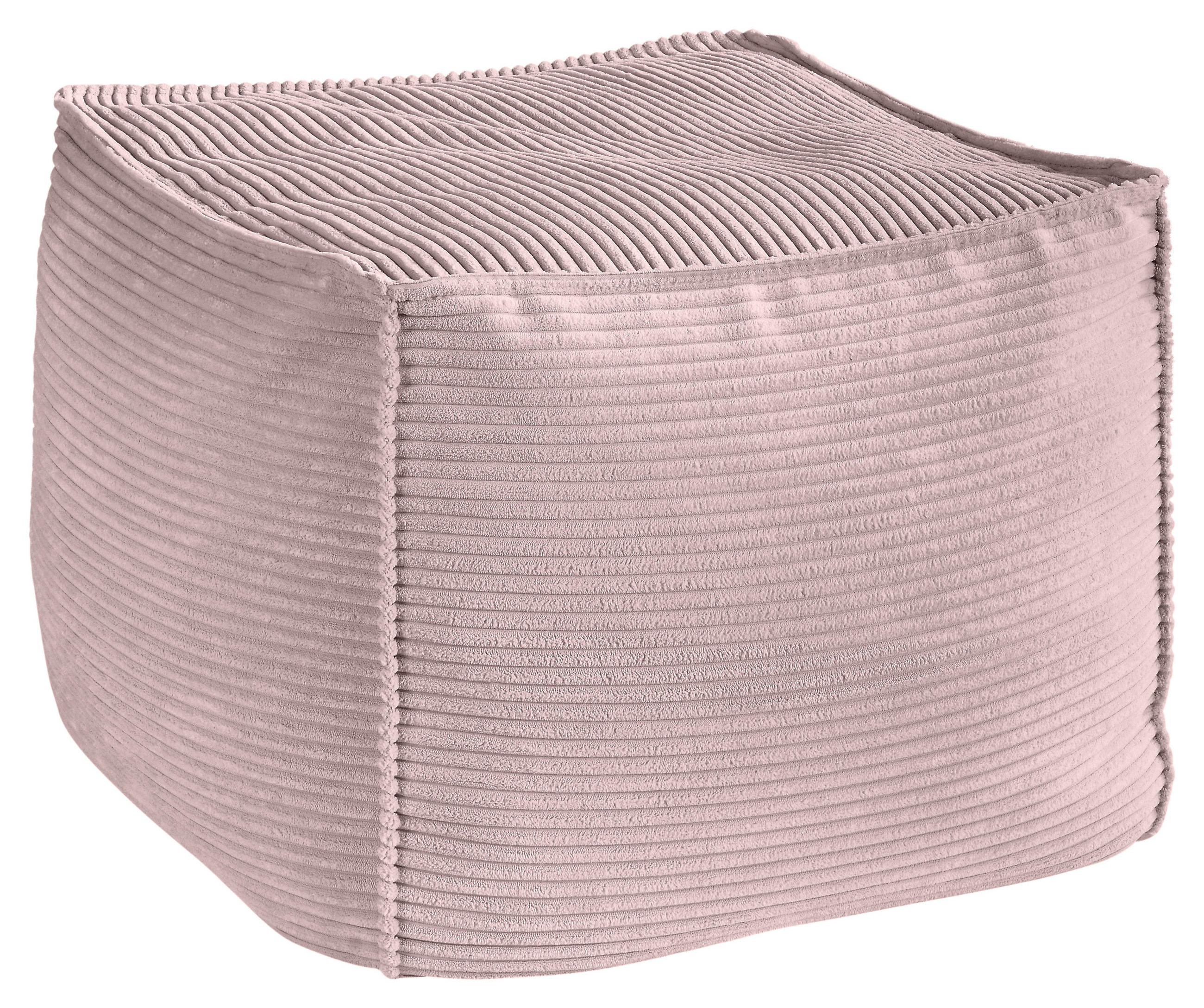 POUF in Rosa Textil  - Rosa, Konventionell, Textil (66/40/66cm) - Hom`in