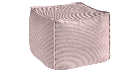 POUF in Rosa Textil  - Rosa, KONVENTIONELL, Textil (66/40/66cm) - Hom`in