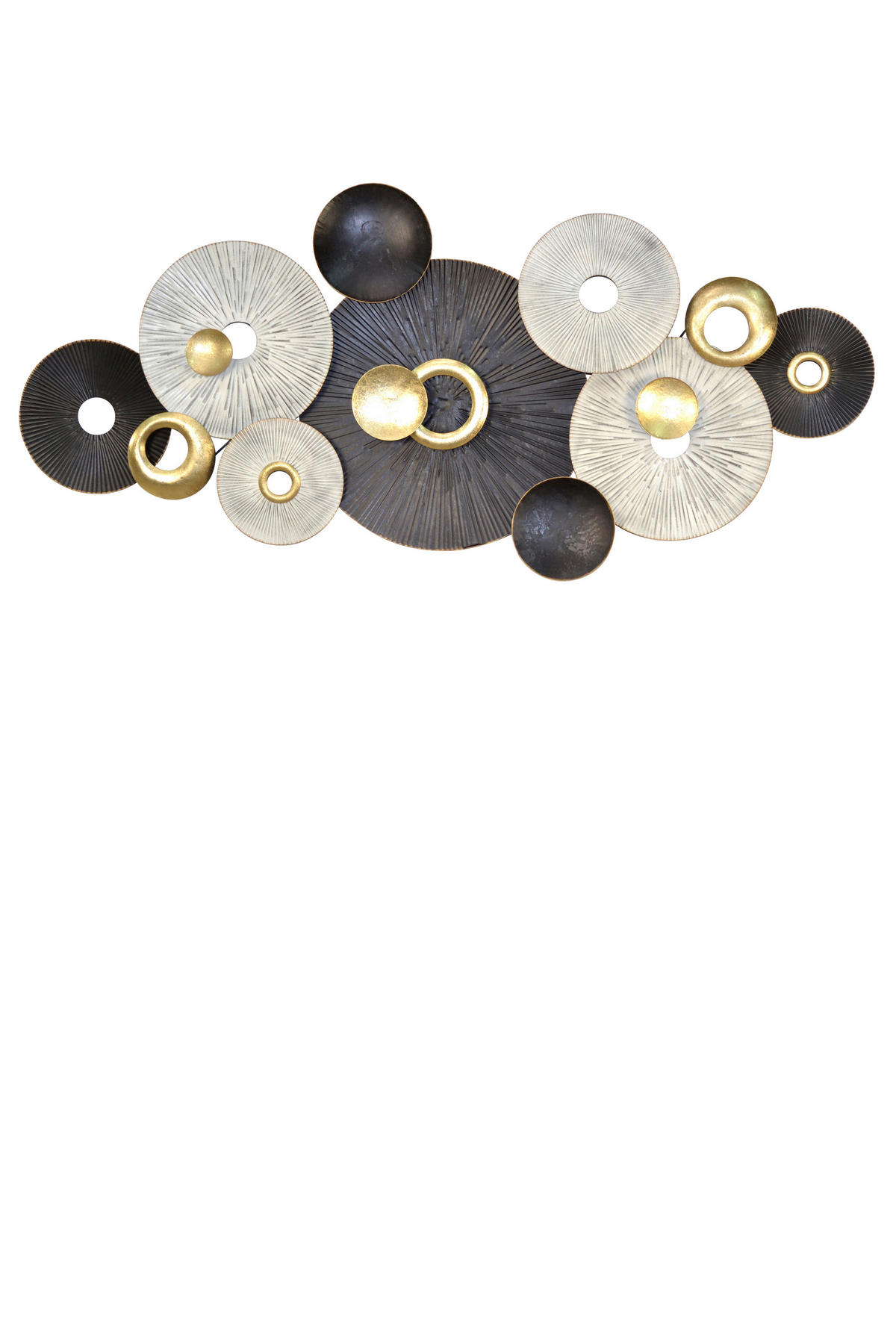 WANDDEKO Metall  - Creme/Schwarz, Design, Metall (7,6/140/67cm) - MID.YOU