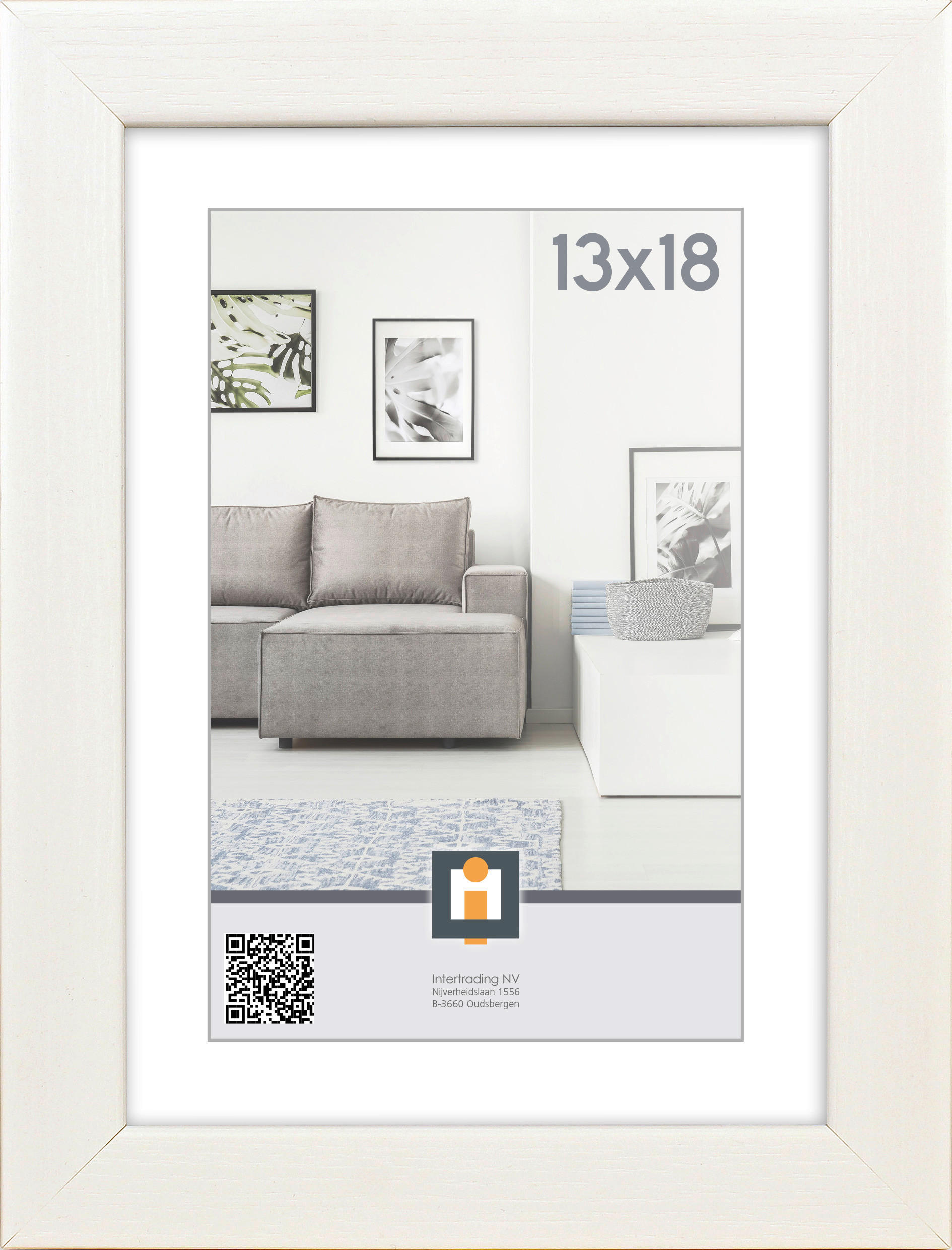 BILDERRAHMEN - Weiß, Basics, Glas/Kunststoff (13,5/18/1,5cm)